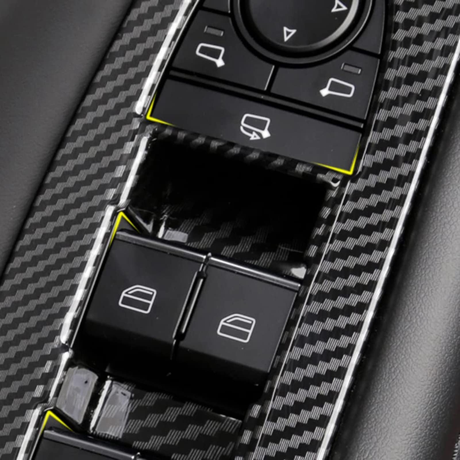 Fensterheber Schalterblende 4 Stück, Carbon Optik, für 3 Schrägheck Limousine CX30, Innenraum Dekor Ersatz