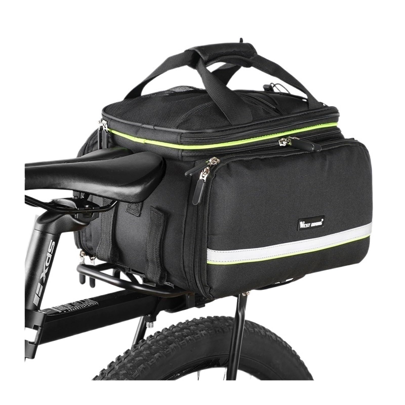 1 borsa for bagagliaio for bici impermeabile 3 in 1