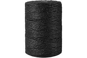 328 Feet Black Jute Twine: Industrial-Grade Gardening, Crafts, and Wrapping Solution