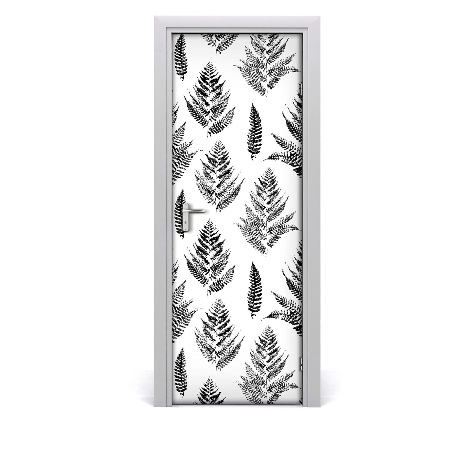 Papier peint sur la porte étiquette imperméable 85x200cm décoration motif fougère