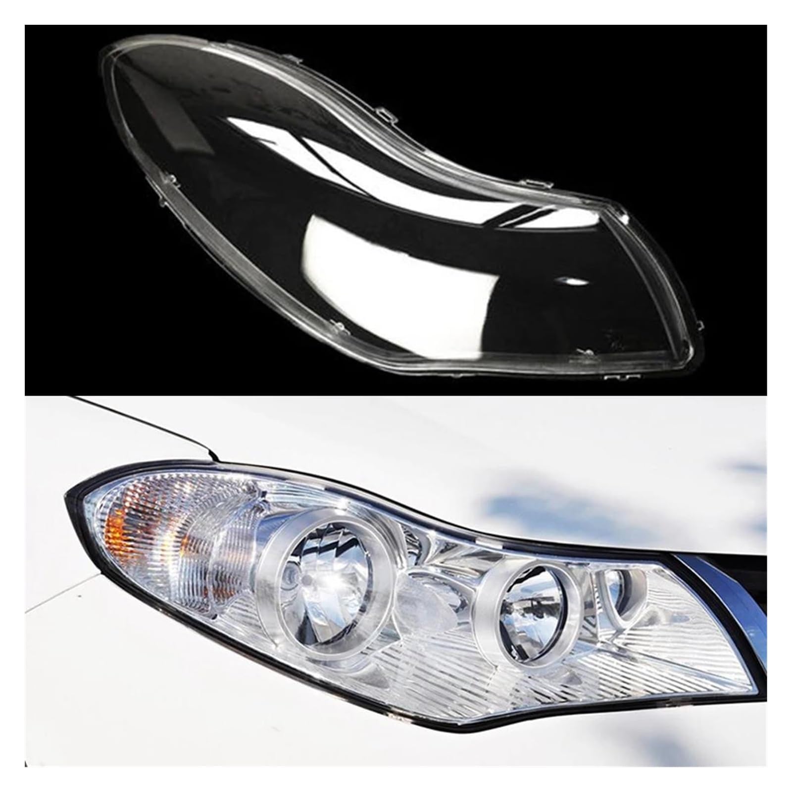Coche Lámpara Cubierta Para Chery Para Fulwin 2 Sedan 2009-2012 Pantalla Lámpara Cubierta Lámpara Linterna Para Cabeza Carcasa Lente Cristal Cubierta Faro Delantero Coche(Derecha)