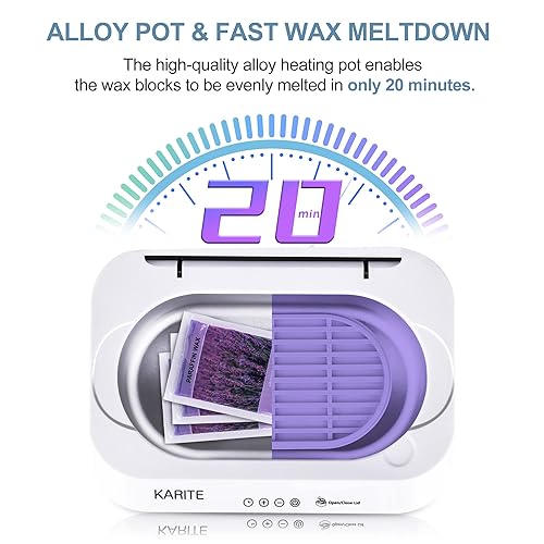Miniatura 2 de KARITE Máquina de cera de parafina para manos y pies con tapa de apertura automática baño de parafina para artritis fusión rápida de cera de 20