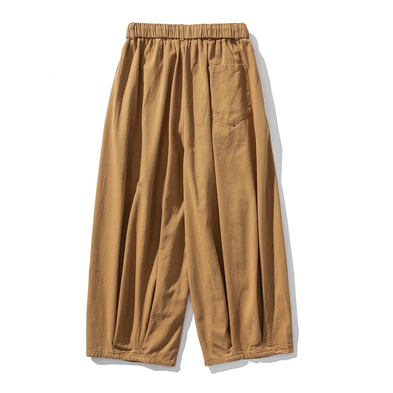 GURUNVANI Pantaloni harem da uomo a gamba larga giapponesi pantaloni larghi casual elastico in vita pantaloni