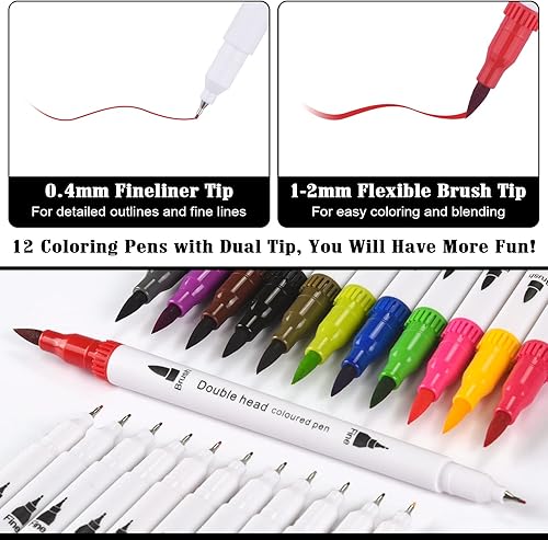 Miniatura 4 de Kit de diario de puntos de viñetas 494ozm sin sangrar juego de diario de cuadrícula de balas A5 con 188 páginas 10 plantillas 14 cintas Washi 12