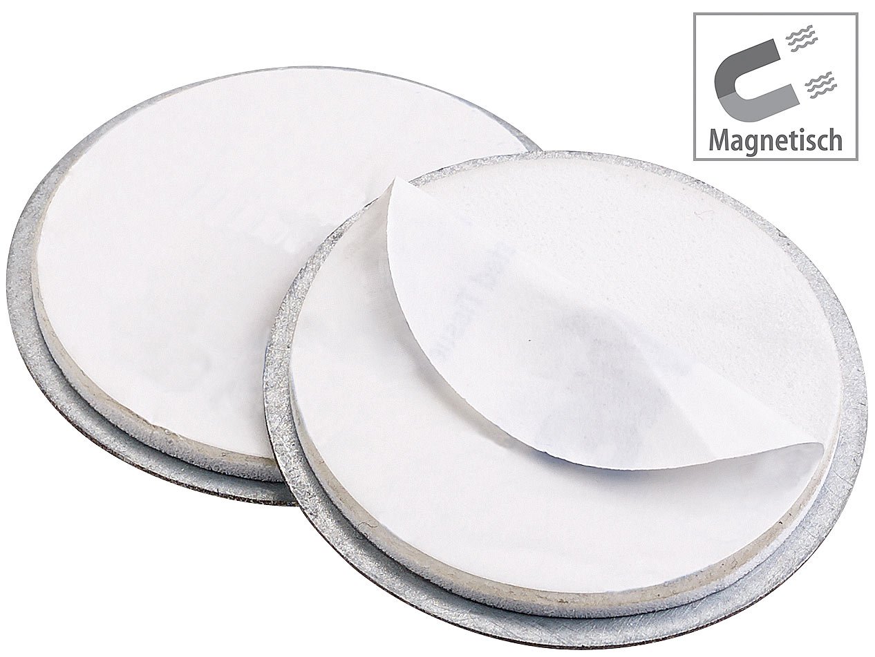 DeleyCON Magnethalter Für Rauchmelder – 65 Mm, 10 Stück, Mit Klebe- & Bohrloch-Option