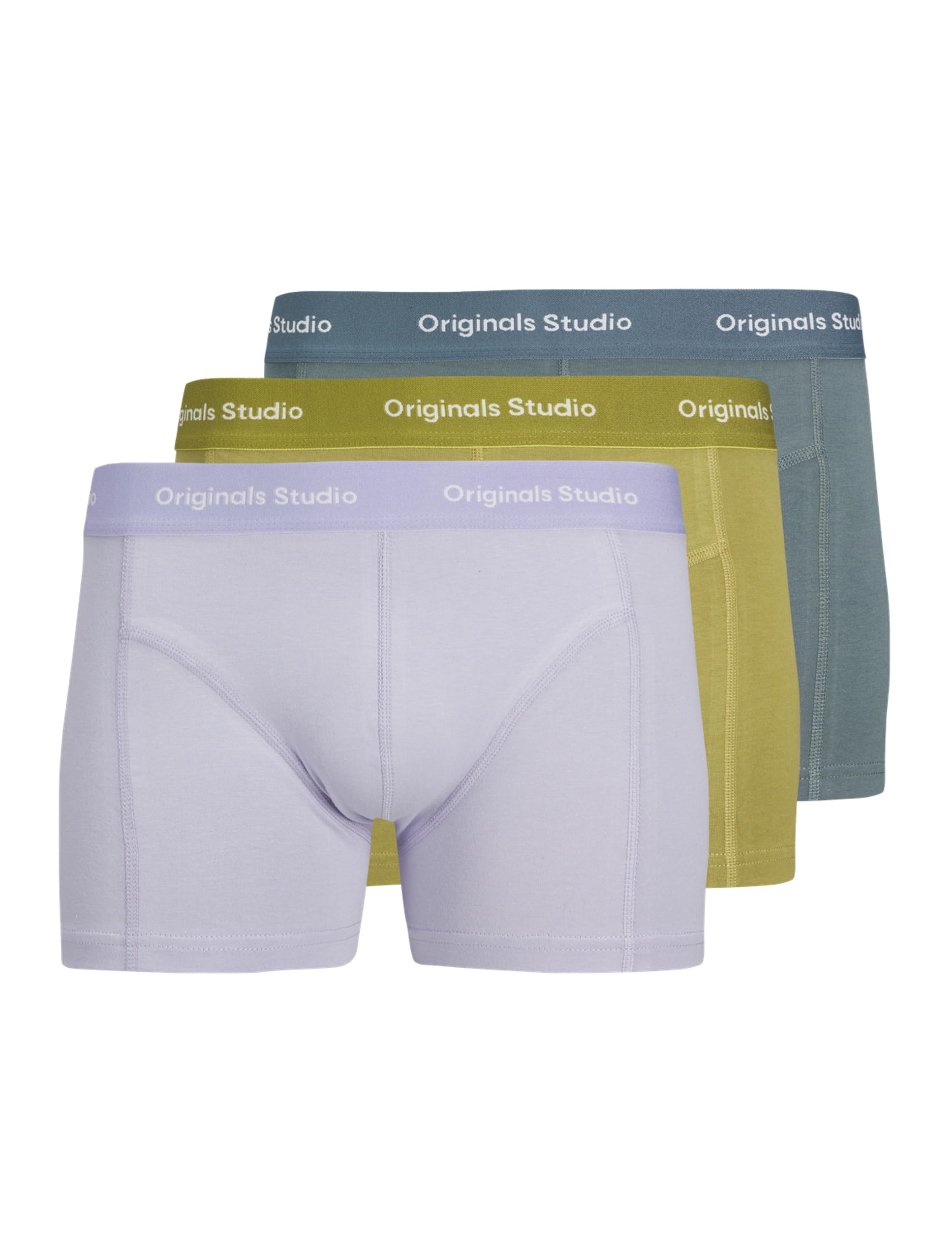 JACK & JONES Herren Jacvesterbro Solid Trunks 3 Pack Noos, Stormy Weather, m (3er Pack)