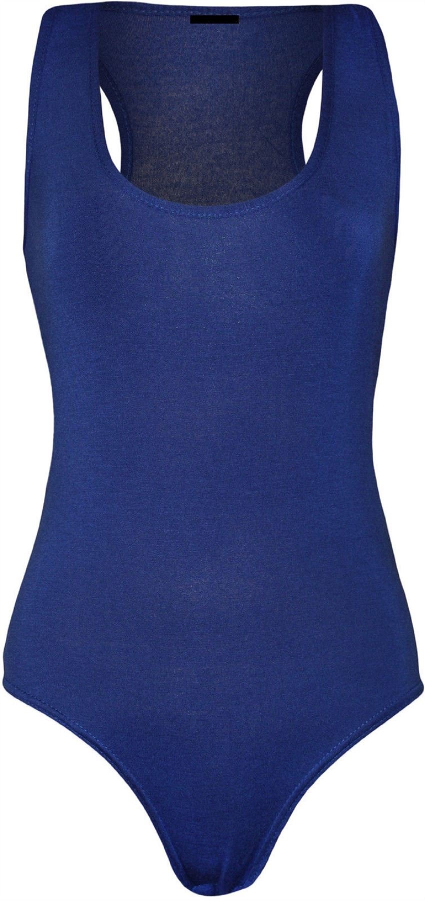 Gostyles Women's Royal Blue Gostyles® Racer Back Muscle Bodysuit, Soft & Comfortable Everyday Wear Sleeveless Stretchy Leotard Vest Top (, 12-14)