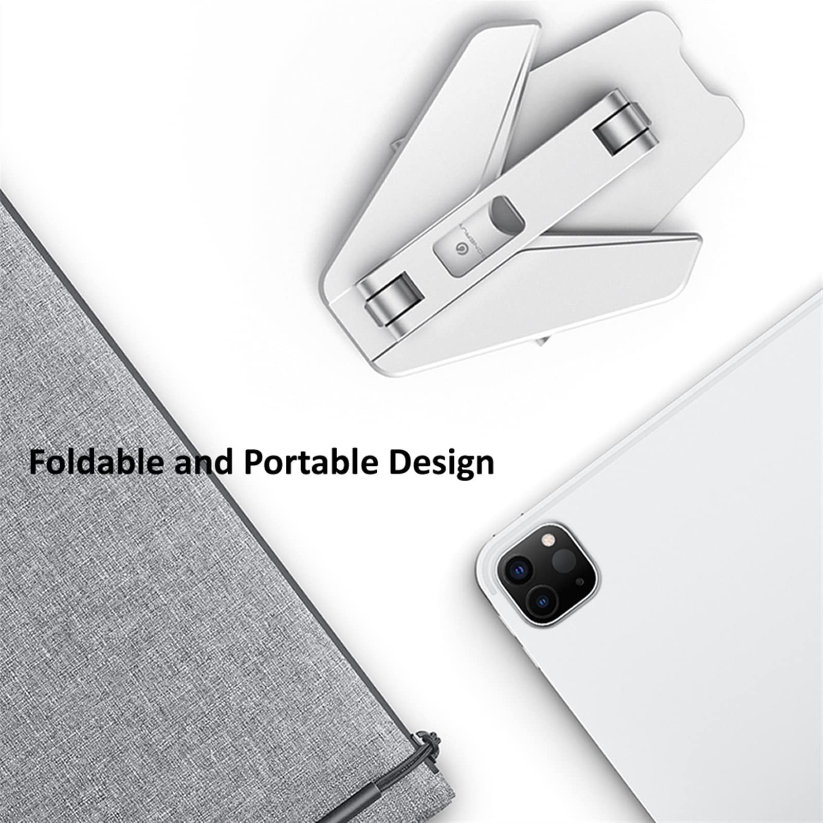 Support Tablette Stand de tablette, porte-tablette réglable pliable, support de tablette portable universel d'aluminium, accessoires de support stable for tablettes et téléphones 3,5-13 " Supports pou