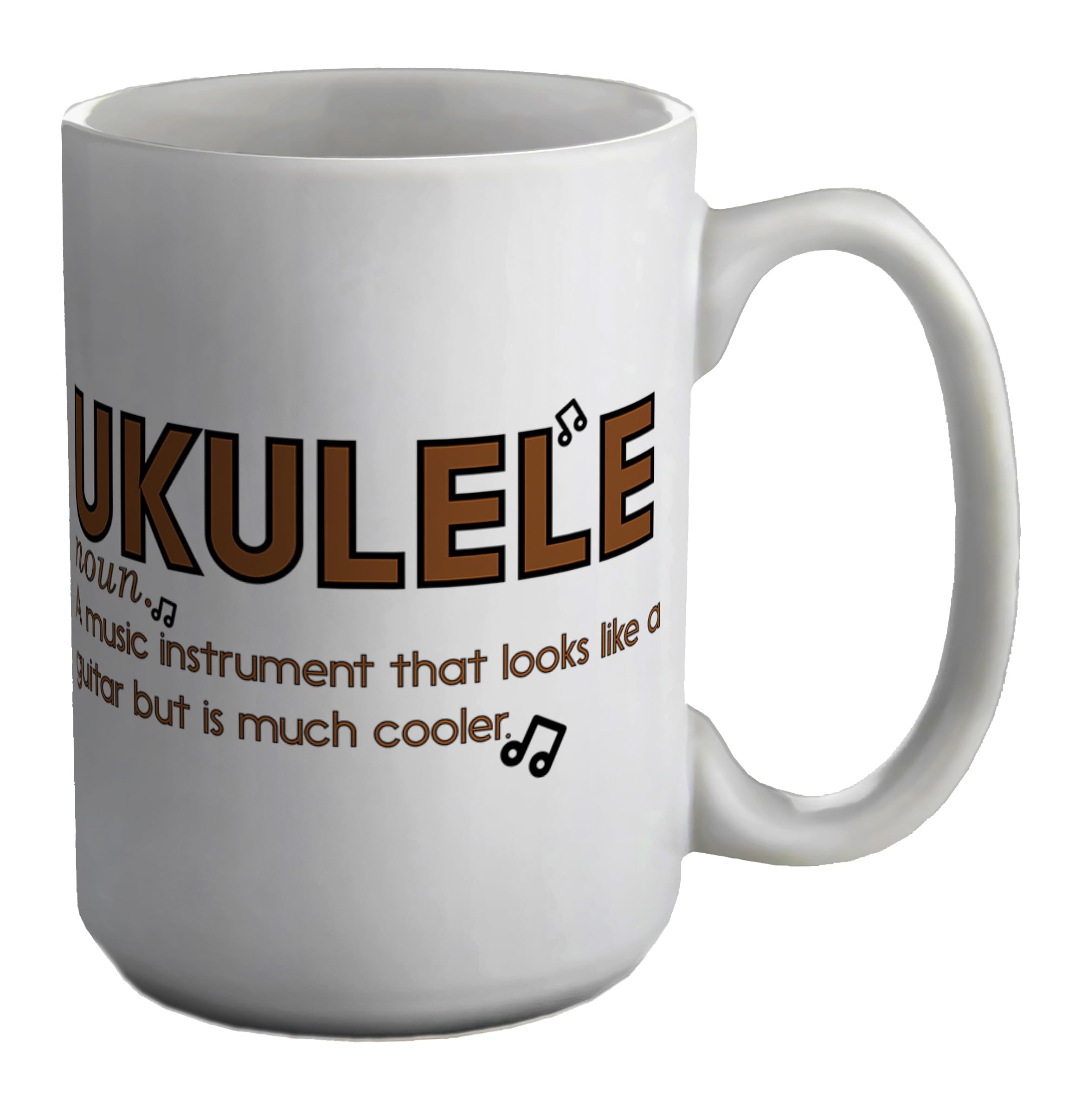Shopagift Ukulele Definition Funny Mug Guitar String Instrument Player White 15oz Large Ceramic Cup