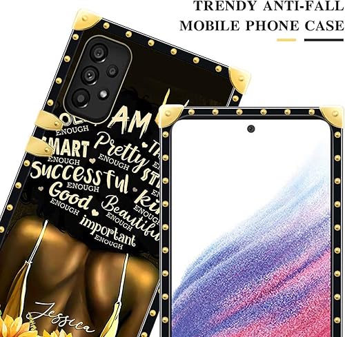 Miniatura 3 de CARLOCA Funda compatible con Samsung Galaxy A53 5G, diseño de girasol, negro, dorado, de lujo, suave TPU duro, a prueba de golpes, protector para