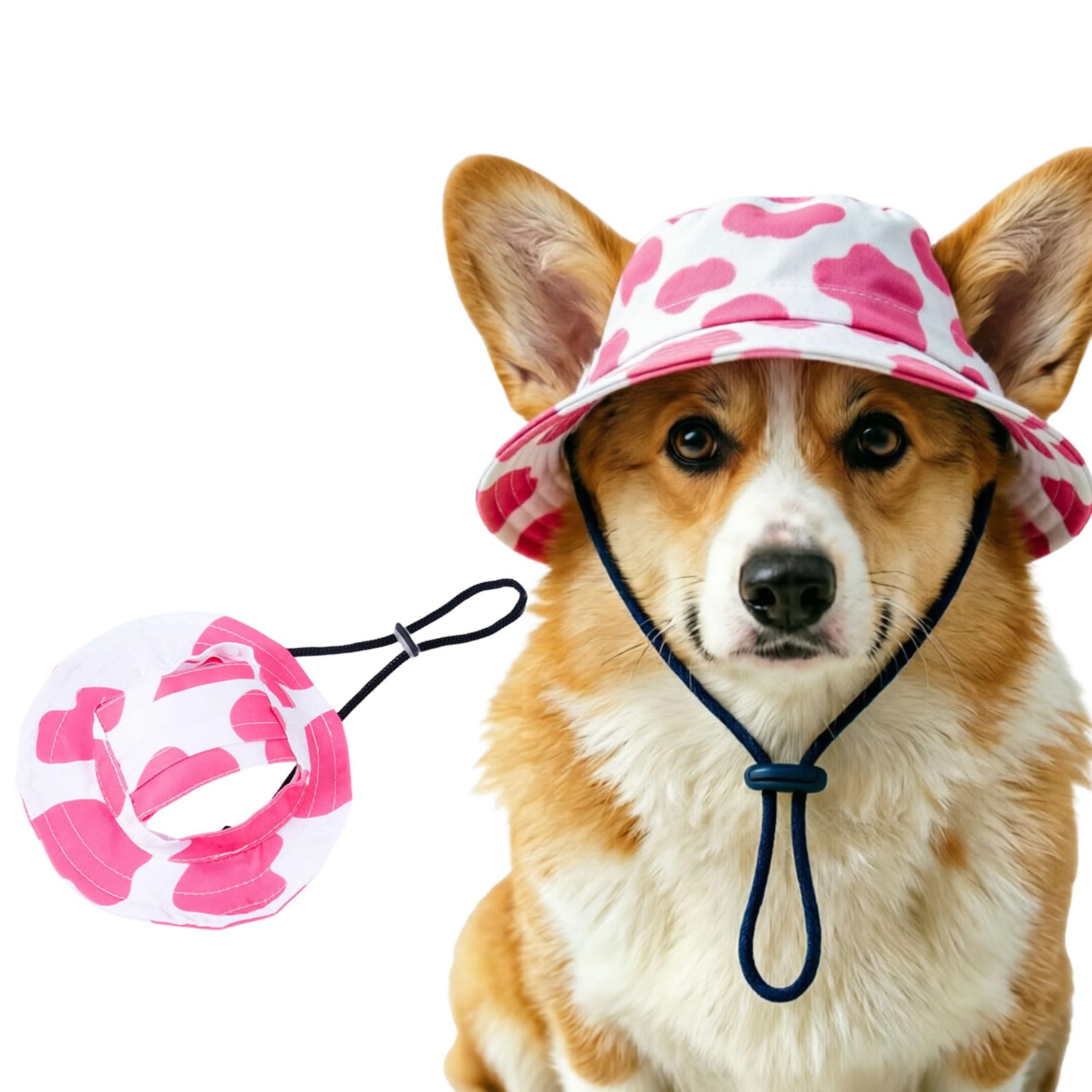 Outdoor Sun Hat for Pets, Cute Adjustable Dog Sun Hat with Ear Holes for Small Big Cats Dogs, Breathable Pet Bonnet for Beach Summer Walks Summer Beach Walking, Hiking & Daily Travel