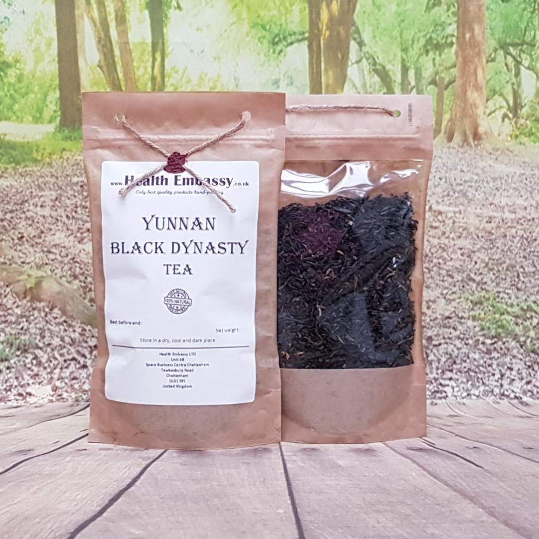 Health Embassy Yunnan Black Dynasty Tea | Loose Leaf Tea | 100% Natural (75g)