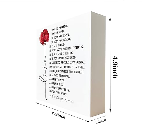 Miniatura 112 de Letreros de madera cristiana, versículo bíblico, filipenses 4:13 – I Can Do All Things Through Christ Who Strengthens Me, decoración de mesa