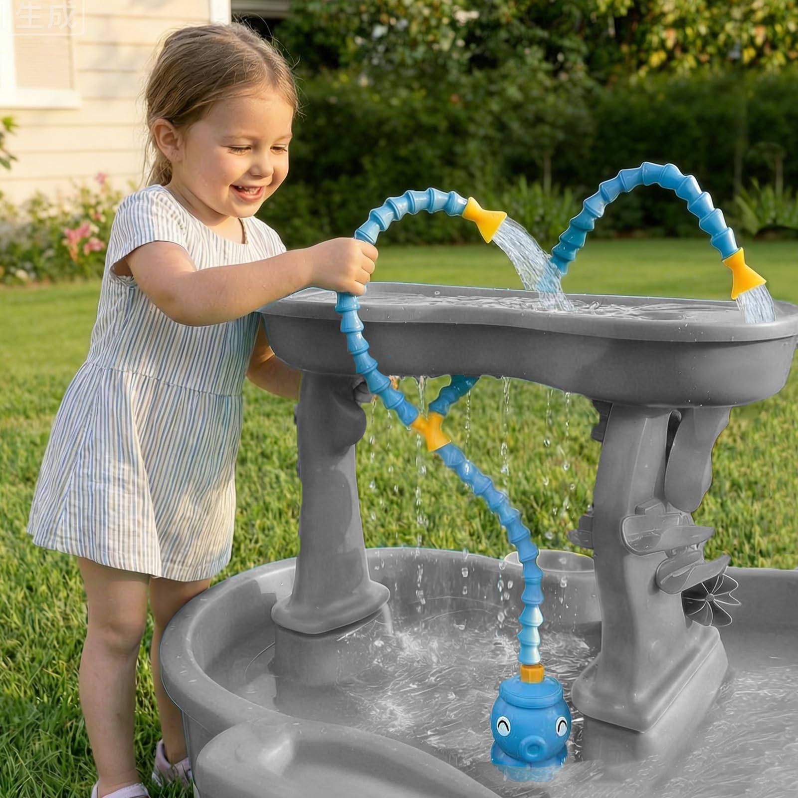 Photo 1 of Aacabo Rechargeable Water Table Pump with Huge Water Output,Water Flow Rate up to 8L/min (2.11 GPM),Kids Sand Water Play Pump,Octopus-Shaped Design,Suitable for Most Water Table on the Market