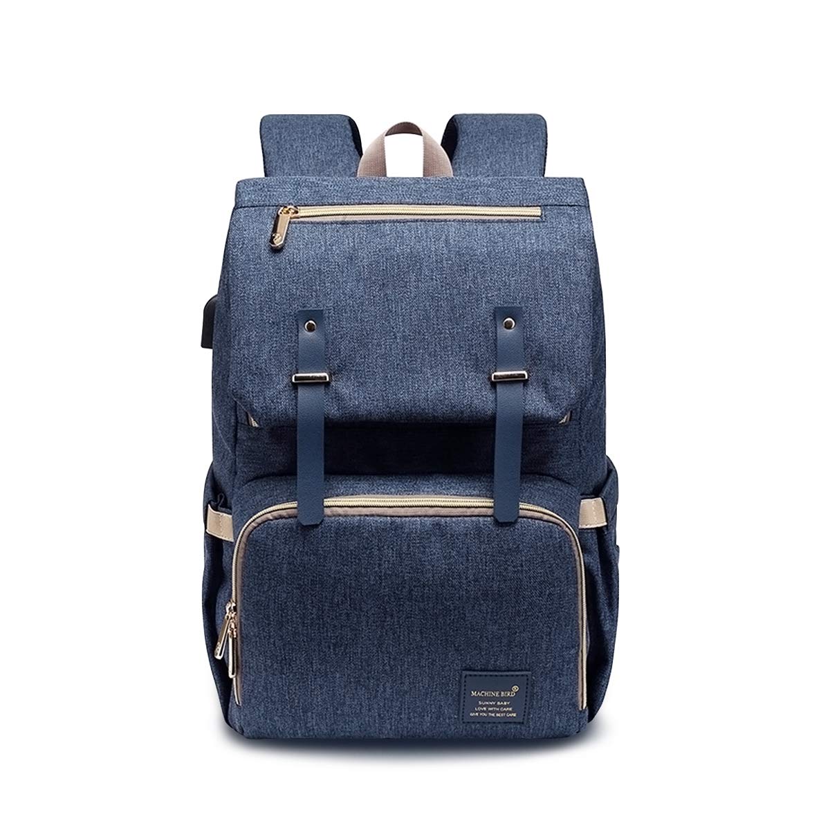 SONARIN Premium Waterproof Baby Nappy Changing Backpack,Ergonomic,Breathable mesh,Large Capacity,Diaper Bag,Travel Backpack Organizer,Designed for Postpartum Mothers,Stylish(Blue)