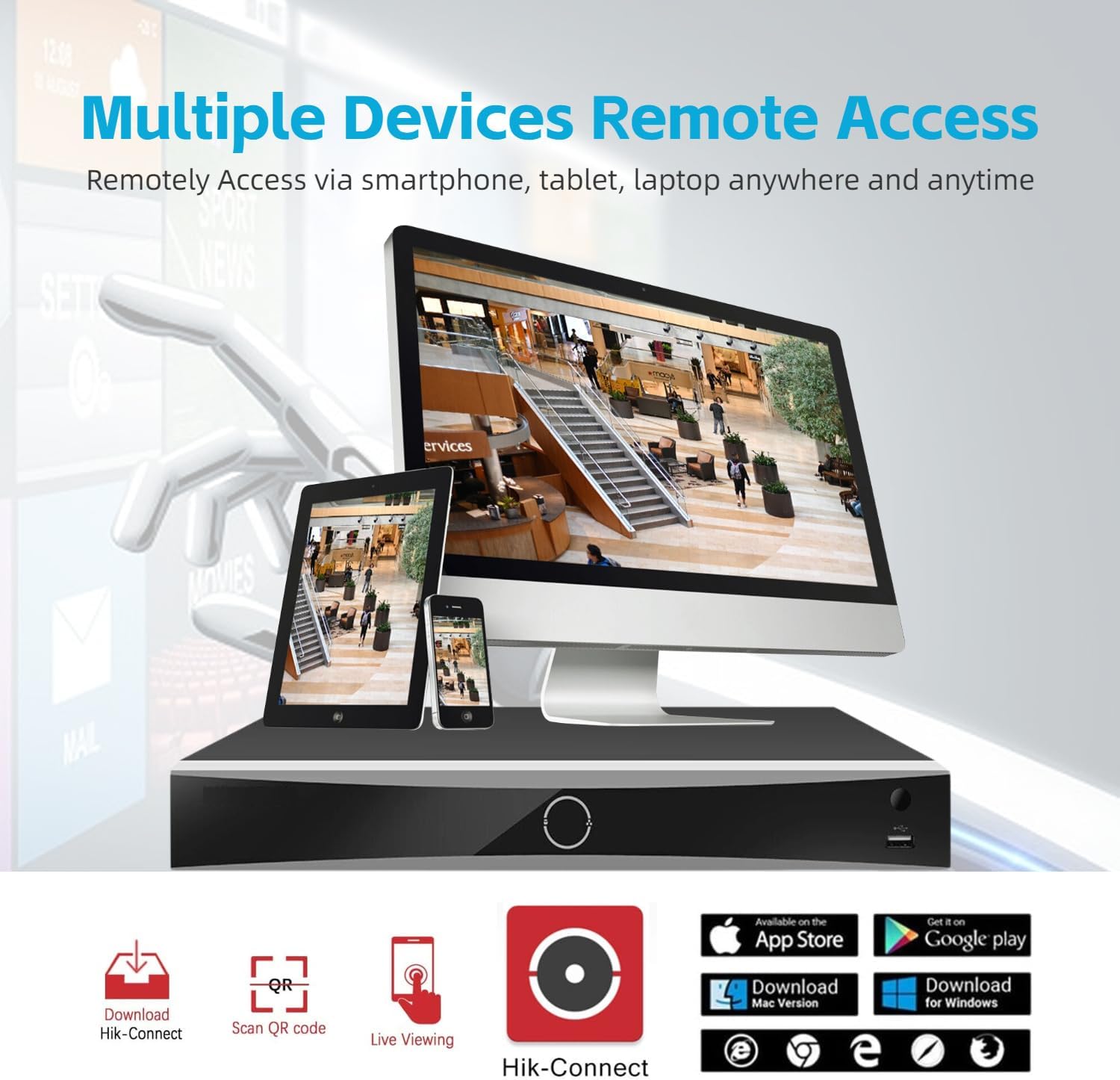 DS-7616NXI-K2/16P 16CH 4K 16 Channel PoE AcuSense NVR Network Video Recorder (Not Included HDD) Human/Vehicle Detection Compatible with HIK IP Camera/Hik-Connect (International English Version)