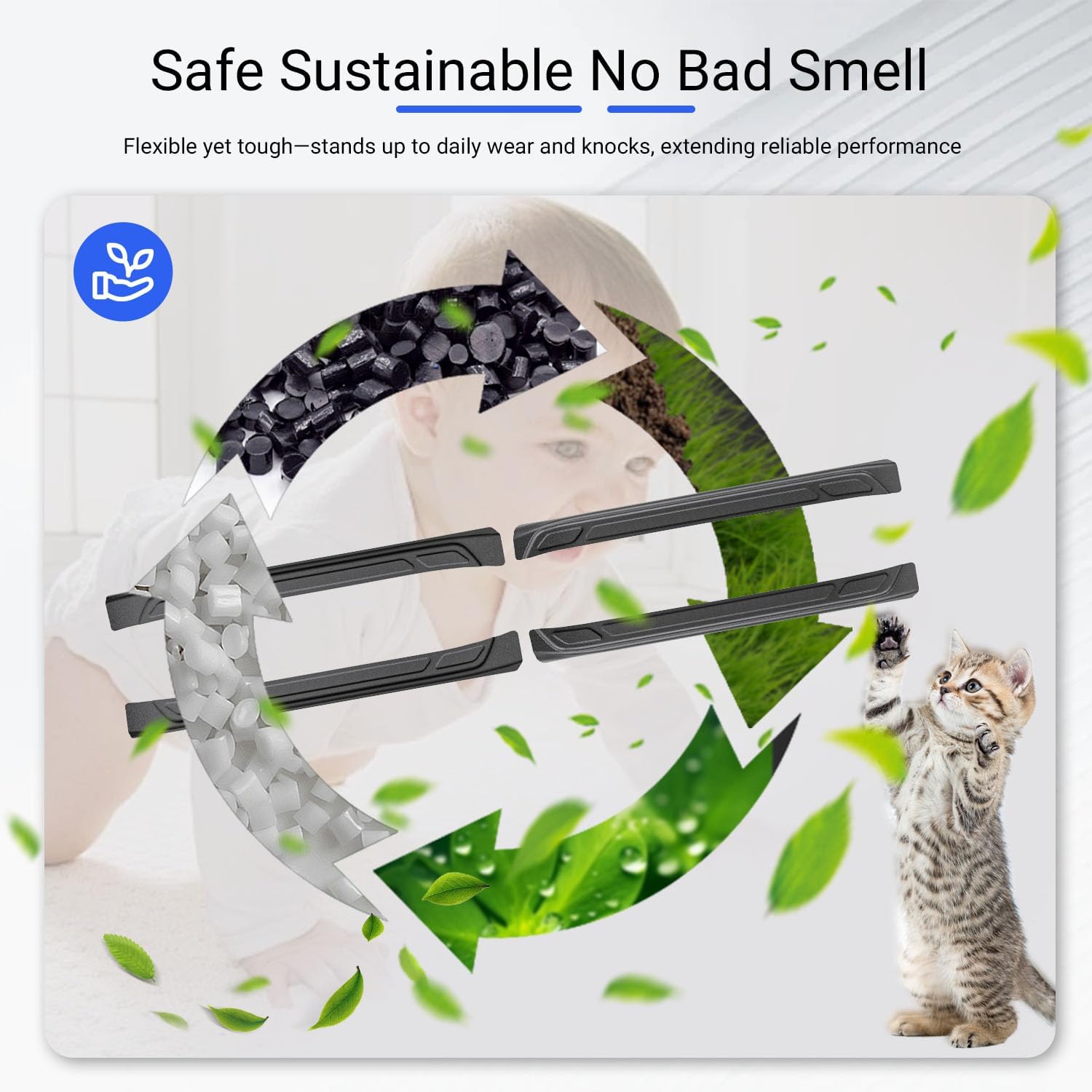 Exterior Door Sill Protector Compatible with 2022-2026 Toyota Tundra Car Threshold Protector TPE Car Door Entry Guard Replacement for 2022-2026 Toyota Tundra Accessories