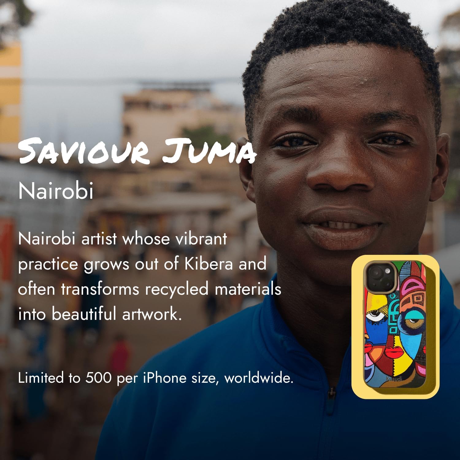 Case for iPhone 17 – Compatible with MagSafe – Limited Edition – Artwork by Saviour Juma (Nairobi) – Funds Community-Led Projects image 3