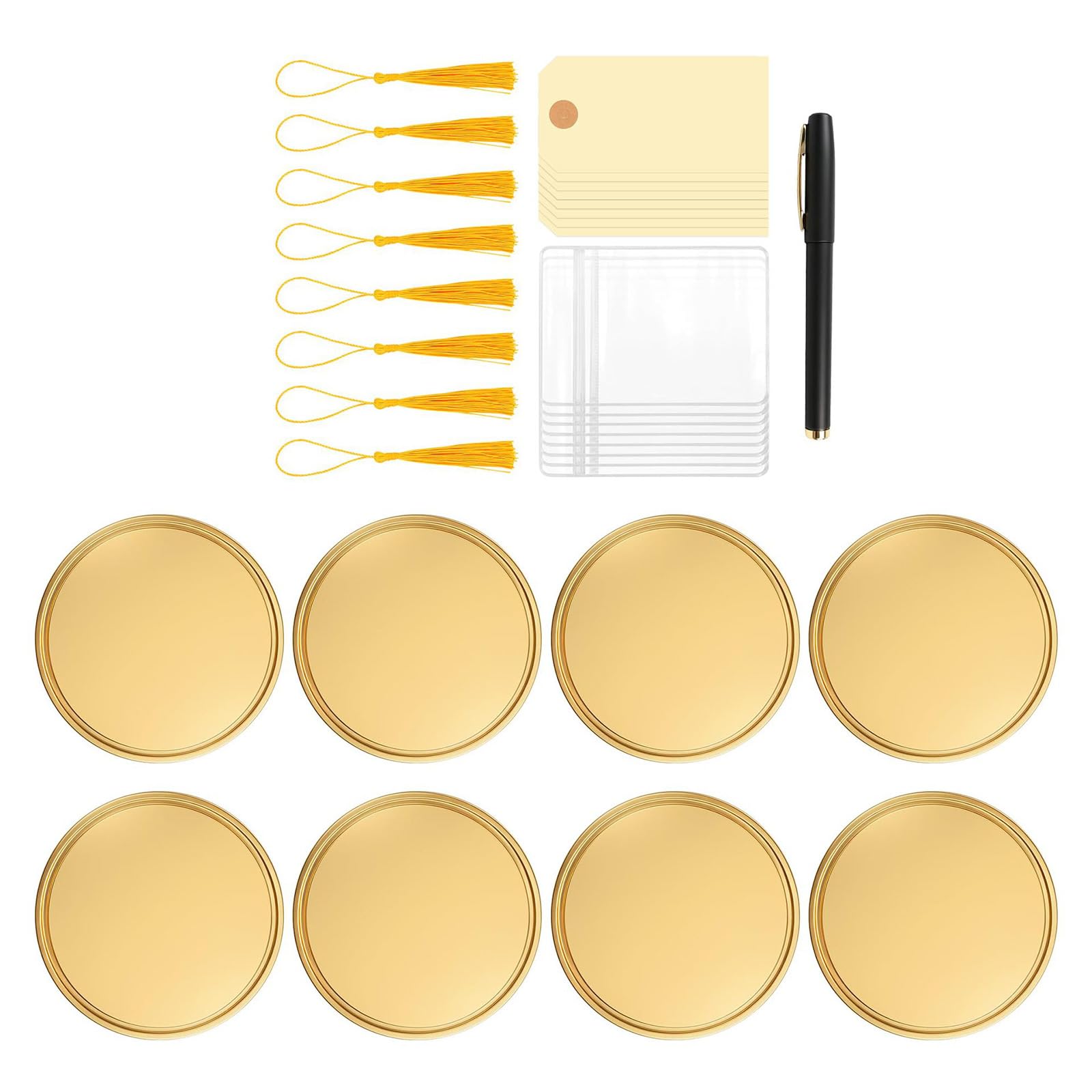 yanzunlrn 8Pcs Blanks Challenge Coin, Customs Blanks for Diys Commemorative Collections Gifts Engraving Brass Challenge for Lasering Engraving