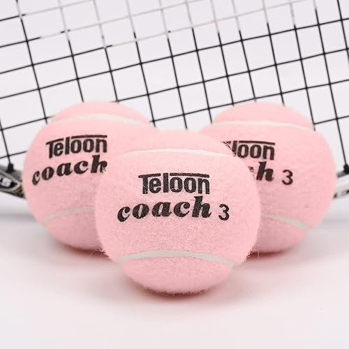 Miniatura 3 de Teloon Pelotas de tenis de entrenamiento de presión, bolsa de transporte de malla de 12 o 18 unidades, 4 colores disponibles, pelotas de tenis sin