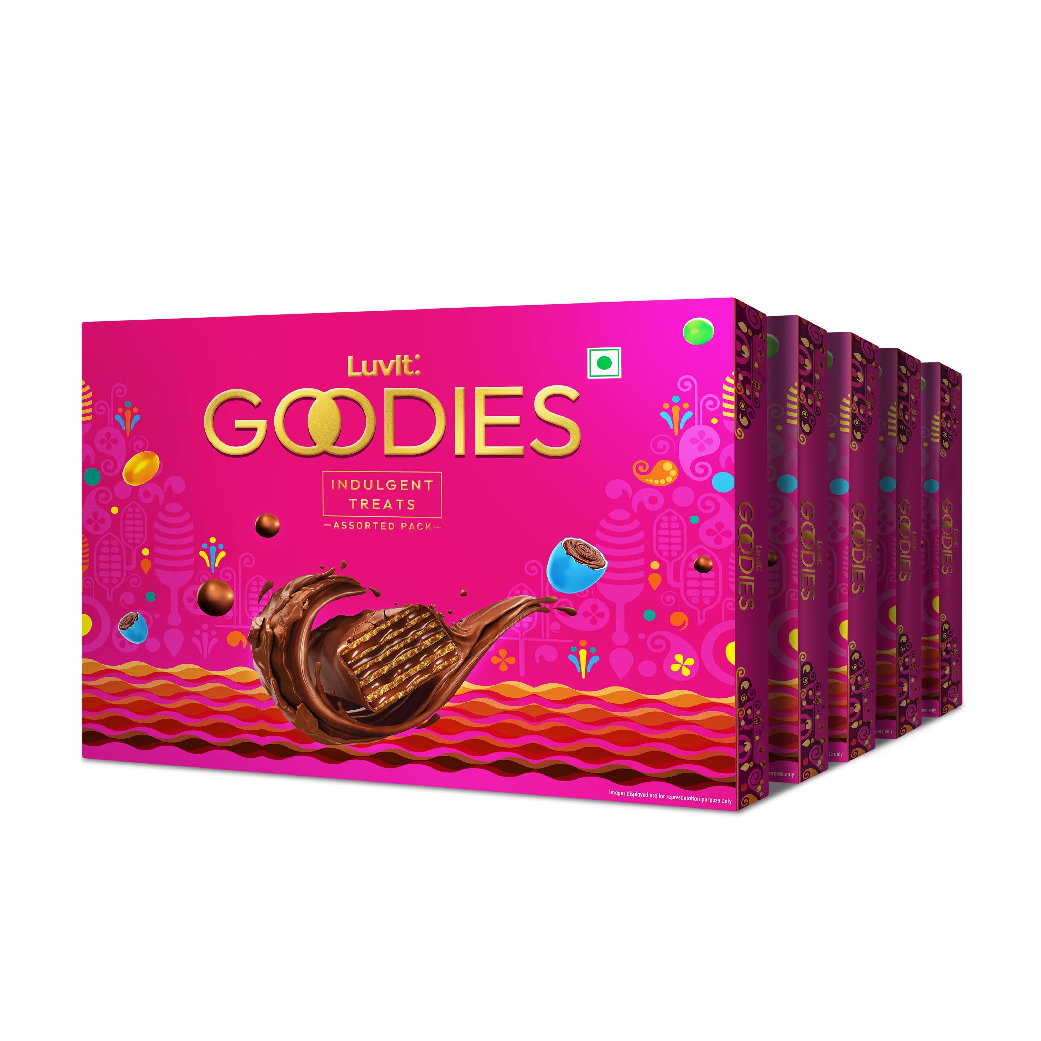 LuvIt Goodies Chocolates Assorted Gift Pack | Premium Chocolate Gift Box | Perfect for Gifting, Celebrations, Festivals, Birthdays, and Special Occasions | Pack of 5-823g Each (B09BKVZ2PC) Amazon Price History, Amazon Price Tracker