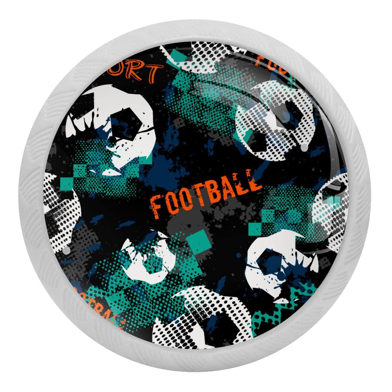 Poignée de tiroir football fluorescente pour ouvrir facilement dans le noir