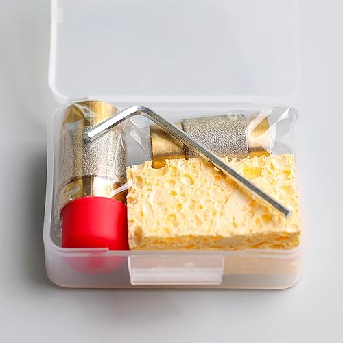 Miniatura 5 de 2 brocas de núcleo de latón de 34 pulgadas para amoladora de vitrales, juego de herramientas de cabezal de broca de diamante para suministros de