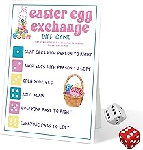 Easter Egg Exchange Dice Game With 2 Dices, Roll A Dice Activity, Easter Egg Games, Easter Games for Family, Easter Party Activity, Fun Group Game for Family, Church, Classroom, Church, Work Party-2