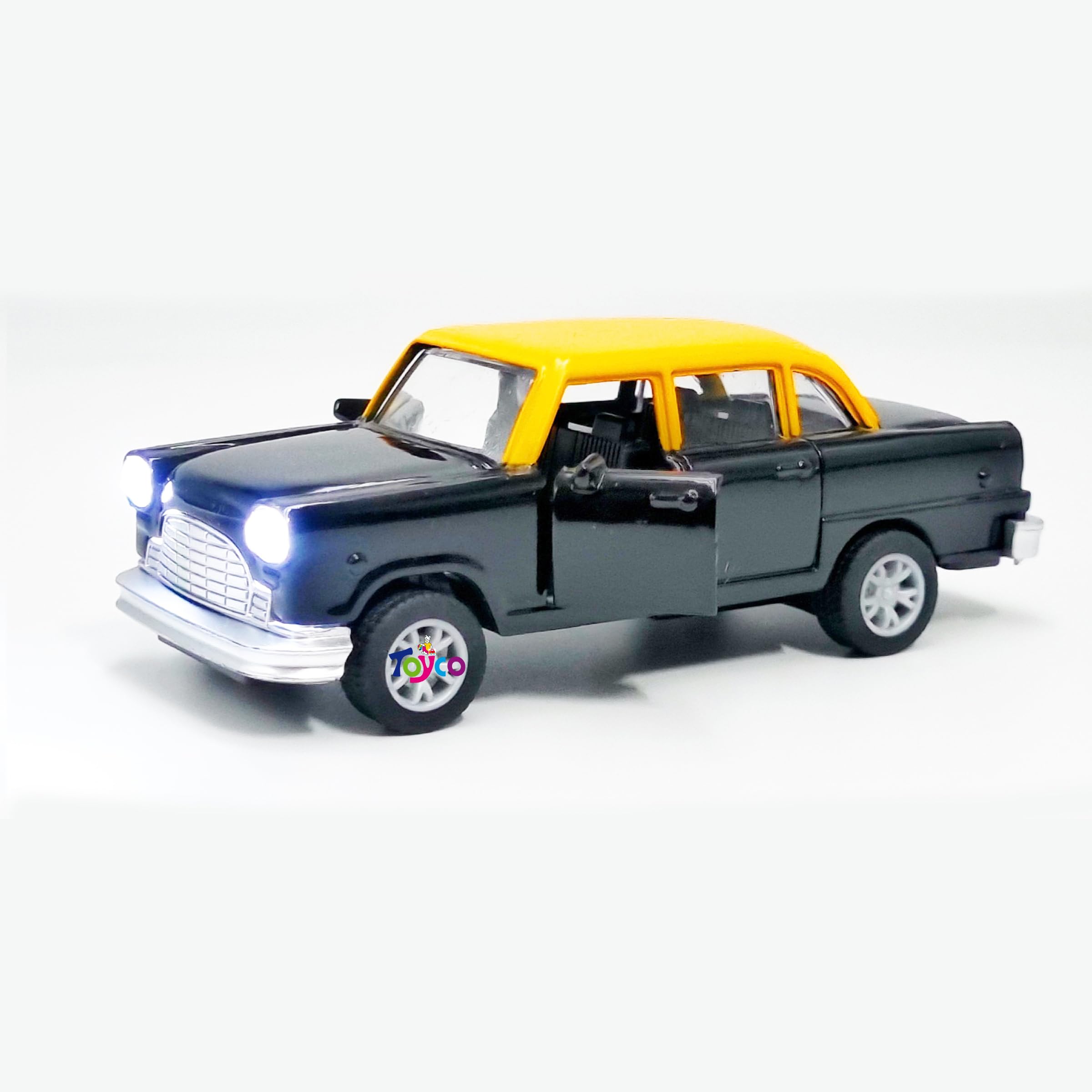 toyco® 1:32 Alloy Die-Cast Mumbai Taxi Pull Back Function Toy