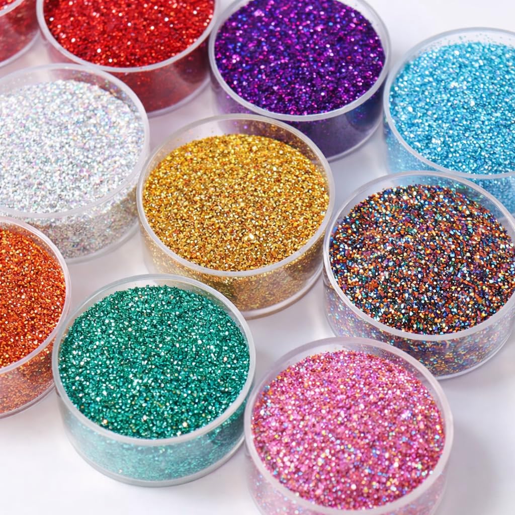 Crafts and Toys Eclet Fine Gl!tter for Resin, Set of 6 Colors, Extra Fine Resin Gl!tter Powder, Nail Glitter, Assorted Craft Gl!tter for Epoxy Resin Art, Body Face Hair Gl!tter Bulk, Gl!tter Tumbler Candle Making (S919)-image-17