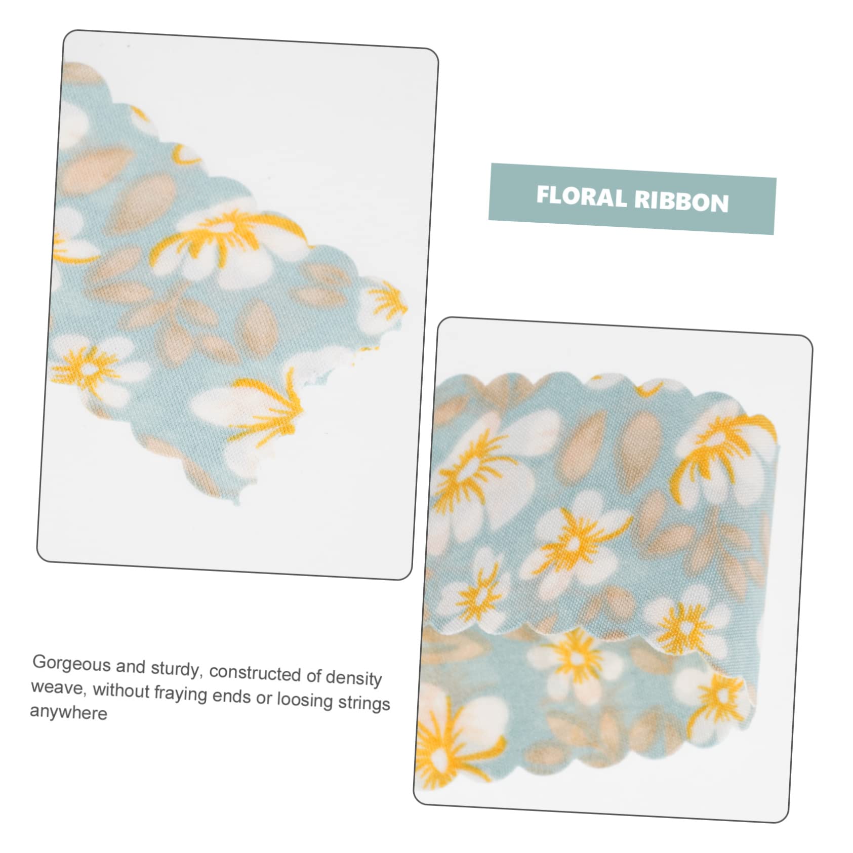 STOBOK 4rollos Cinta De Raso Floral De Yardas Para Decoraciones Para Manualidades Ramo De Flores y Envolturas De Material Ligero y Cortable