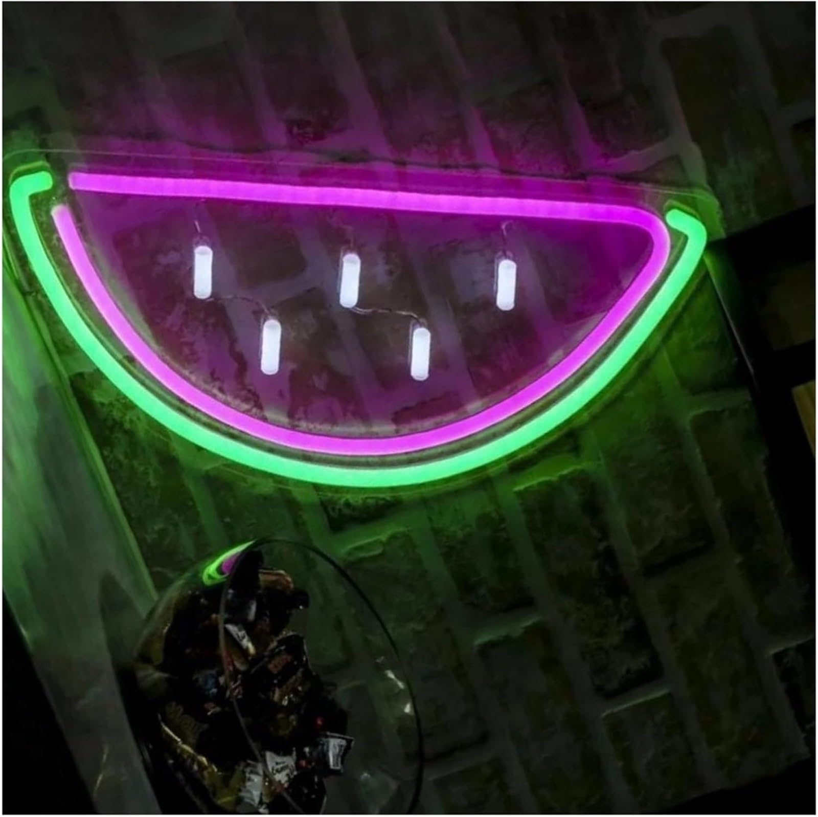 Aextroi neon Lights Sign for neon Lamp Watermelon for Sign for Powered Adjustable Brightness 20cmx30cm(A)