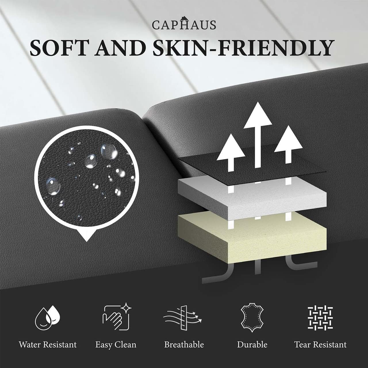 CAPHAUS Premium Memory Foam Massage Table, 84 Inch Foldable & Portable Massage Bed, Height Adjustable Spa Bed, Facial Cradle Salon Bed Wooden Legs & Carry Case, 28 Inch Wide, Black