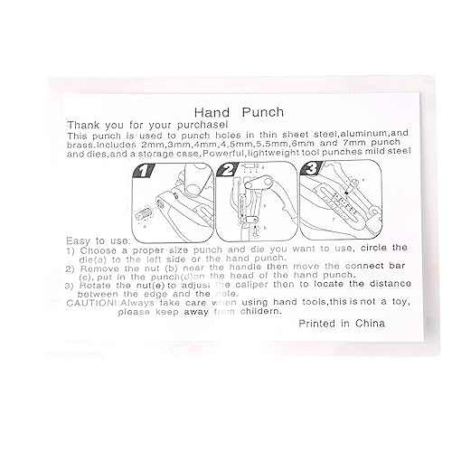 Miniatura 6 de Punzón eléctrico de mano Kit de punzón de chapa metálica Apalancamiento compuesto