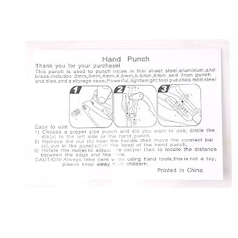 Hand Held Power Punch Sheet Metal Hole Punch Kit Compound Leverage