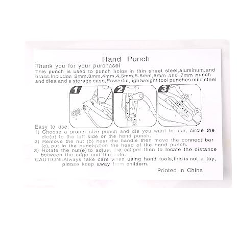 Hand Held Power Punch Sheet Metal Hole Punch Kit Compound Leverage