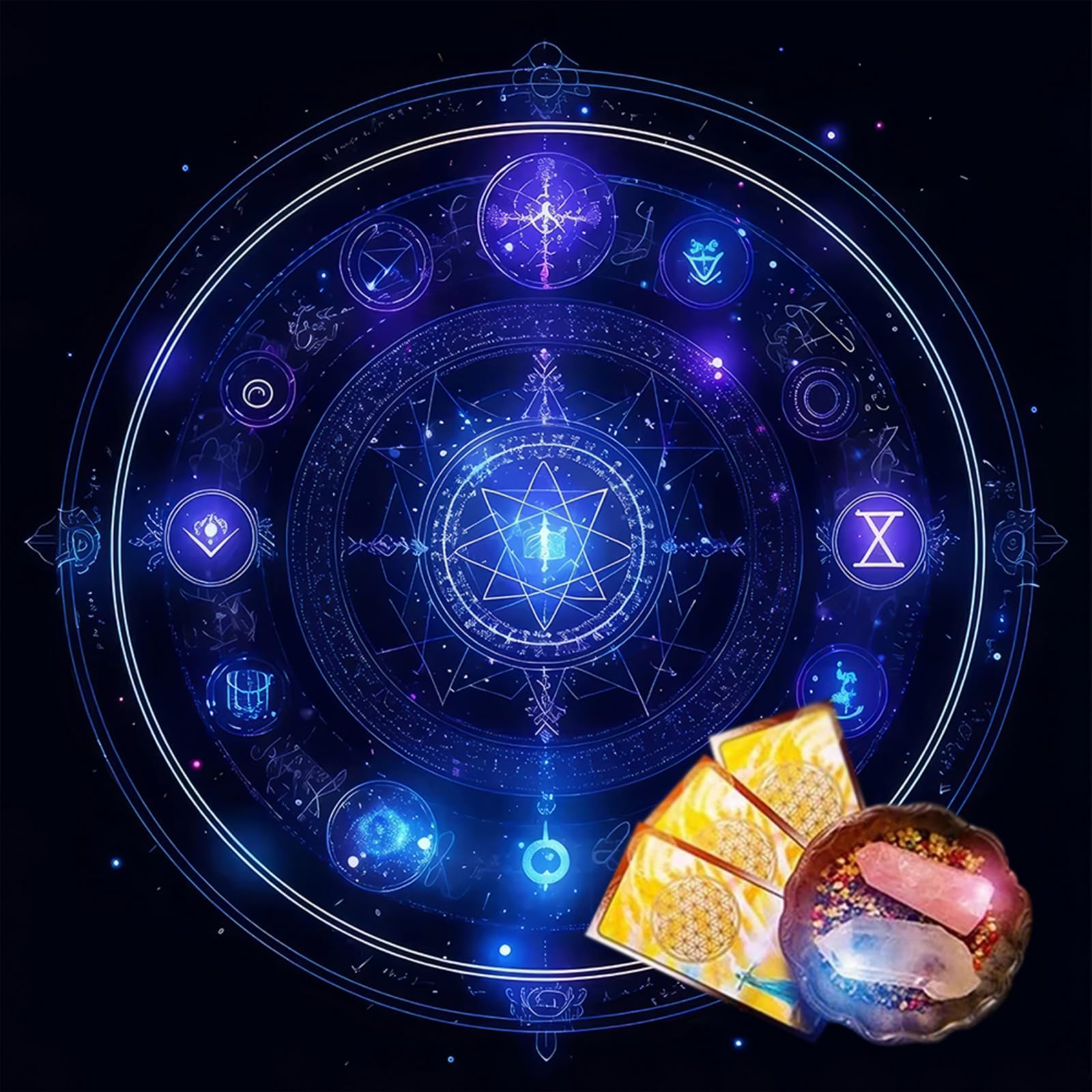CAZSTYK Mysterious Symbol Astrology Tablecloth Tarots Divinations Tablecloth Altars Cloth Divinations Board Game Accessories Altars Tarots Card Cloth