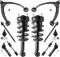 Detroit Axle 12pc Front Suspension Kit for 2007-2013 Chevy Silverado GMC Sierra Tahoe Yukon - Struts Control Arms Ball Joints Tie Rods Sway Links