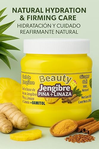 Miniatura 6 de Gel De Jengibre+ Batimol, Piña, Canela & Linaza (Ginger Gel+ batimol) 8.82 oz, 100% Natural, Chupa| Hidratante|Panza