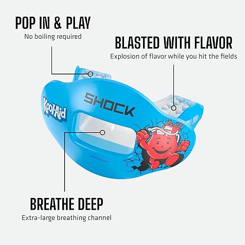Miniatura 7 de Shock Doctor Kool Aid - Protector bucal para labios, flujo de aire máximo, protección completa de la boca compatible con frenillos, protector de