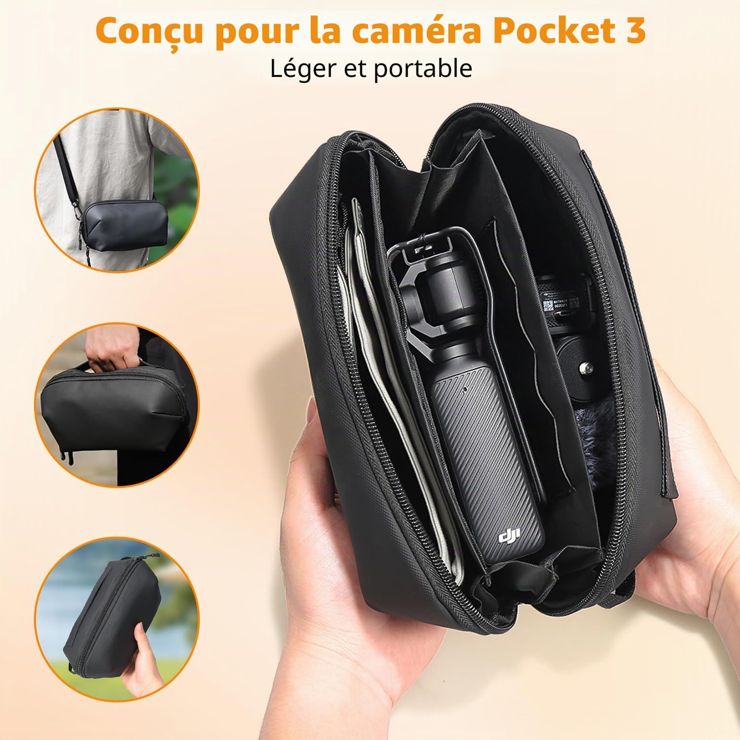 Semaiki Étui pour Osmo Pocket 3, Sac de Transport Compatible avec Osmo Pocket 3, étui de Protection pour DJI Pocket 3