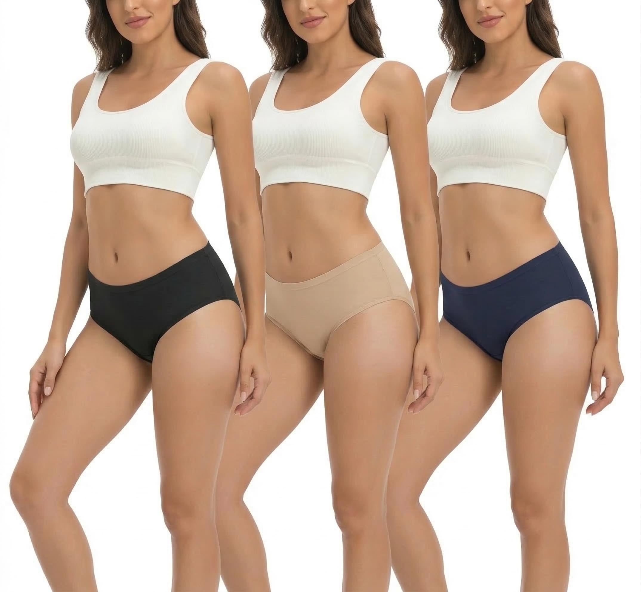 dezmo Women Cotton Panties Pack of 3 | Soft Breathable Stretch Bikini Hipster Underwear | Comfortable Seamless Ladies Innerwear Combo Panty for Women & Girls-picture-37