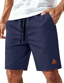 COOFANDY Mens 9" Casual Shorts with Zipper Pockets Lightweight Chino Shorts