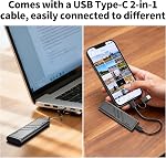 Ediloca EP1000 External Hard Drive 2TB,Portable Ssd,External Solid State Drives Up to 1050MB/s Read, Storage Expansion, Compatible w/USB-C Smartphones, PC, Mac, Tablets, Sleek & Sturdy Design