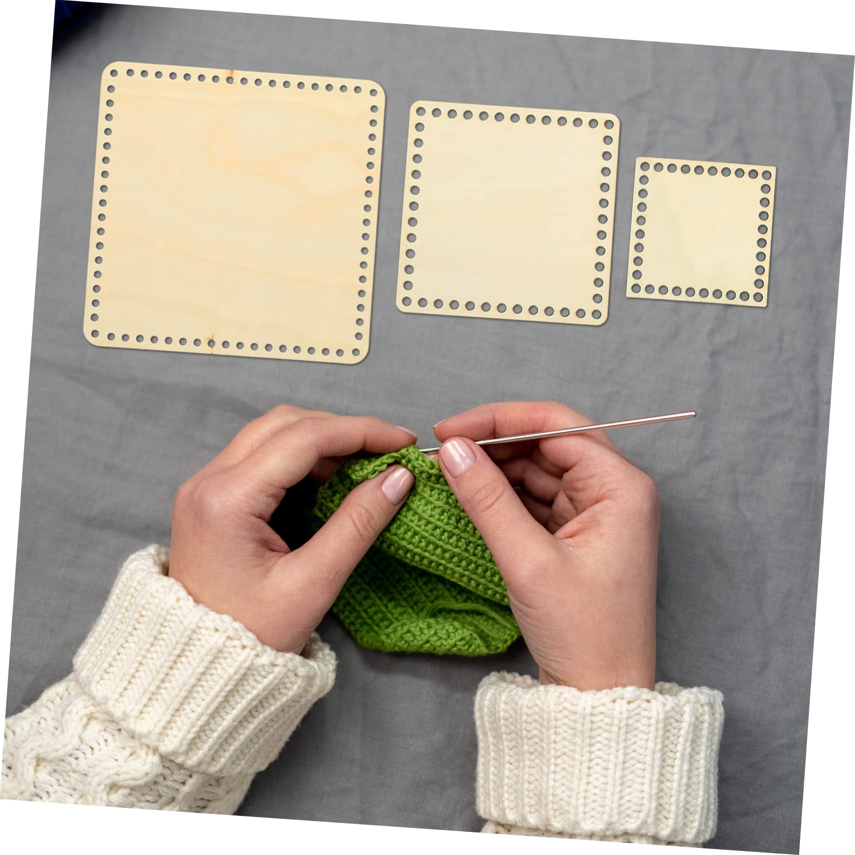 ERINGOGO 5Pcs Wooden Crochet Basket Base Durable DIY Bag Bottom for Crafting Unique Baskets for Beginners and Professionals Versatile Wood Material for All Styles