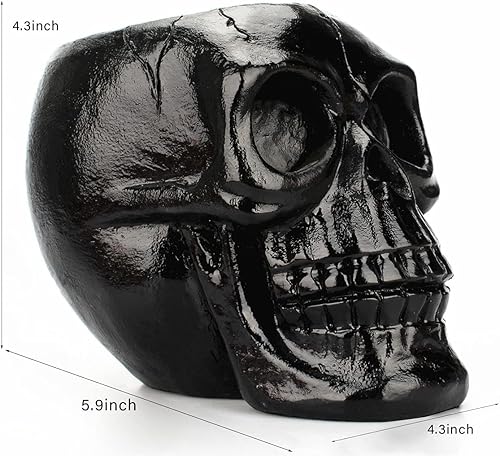 Miniatura 7 de Soporte creativo para brochas de maquillaje con cabeza de cráneo, estuche para brochas de maquillaje, organizador de cosméticos, soporte para