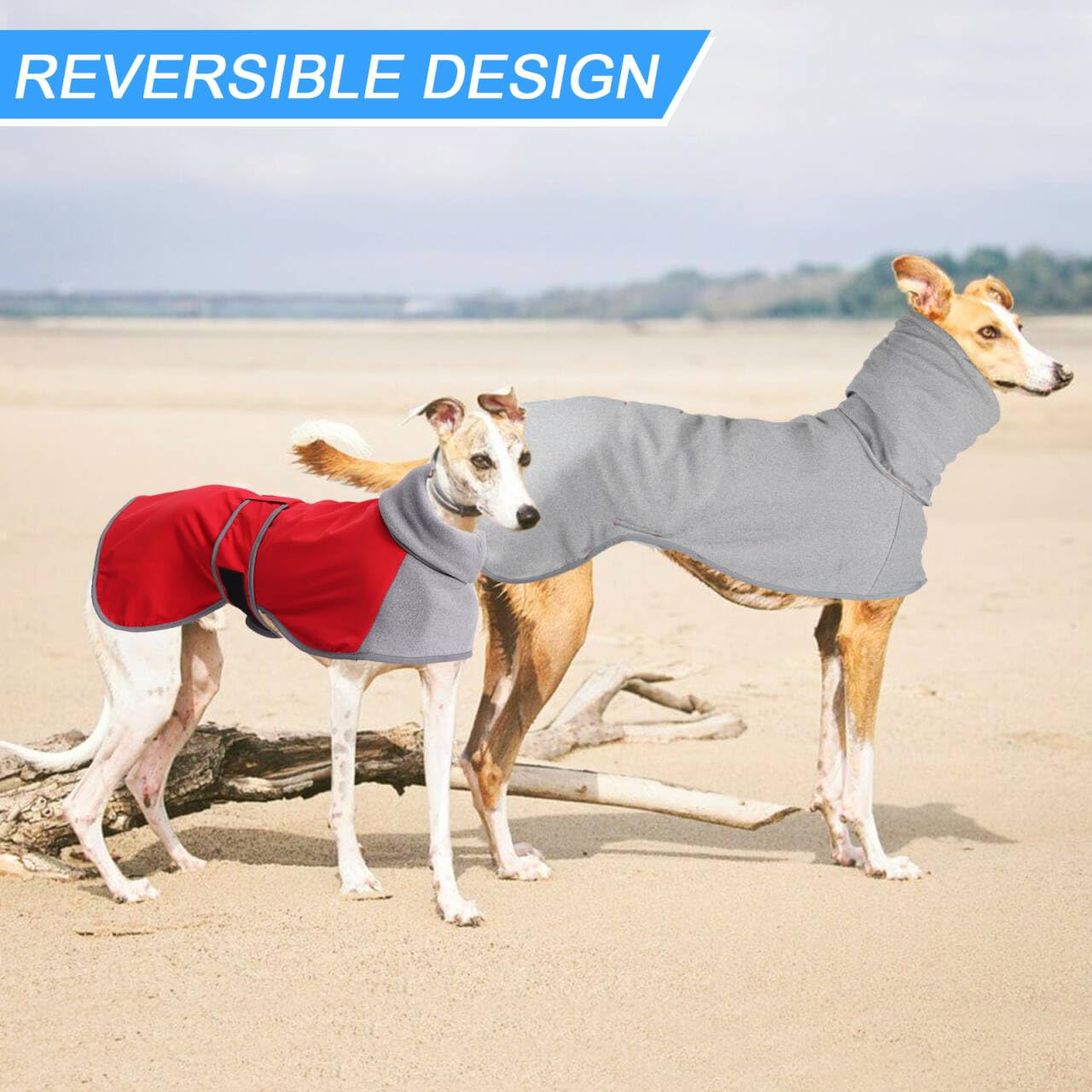 Greyhound Cosy Fleece Jumper, Winter Coat with Warm Fleece Lining - Image 2
