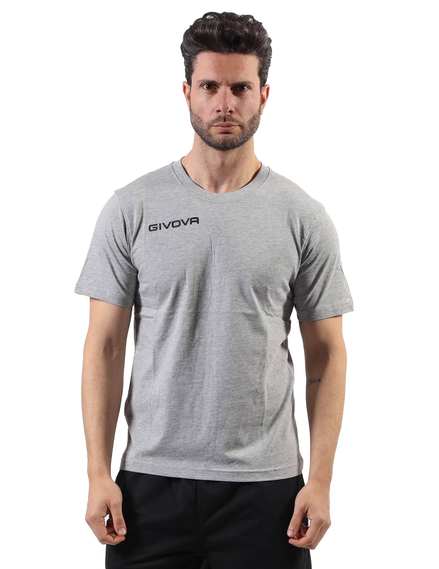 Givova, t-shirt fresh, light gray melange, 3XL