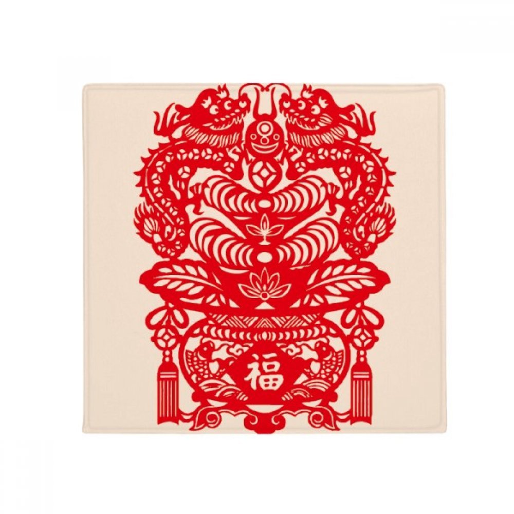 Tapis de sol dragon rouge chine antidérapant pour sécuriser les animaux