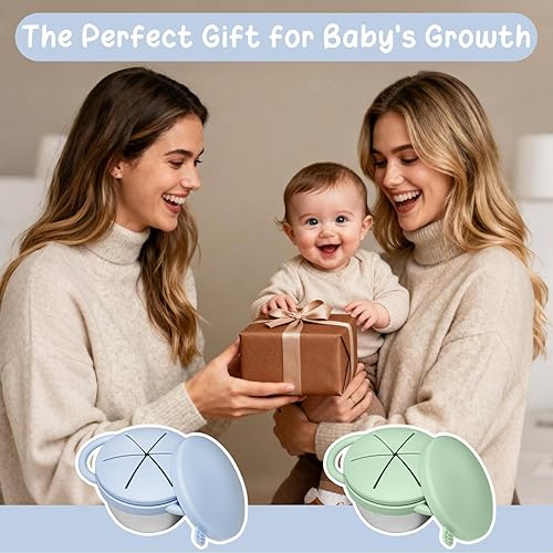 Miniatura 8 de Paquete de 2 recipientes de acero inoxidable para bebés para niños con tapas y asas de silicona de grado alimenticio a prueba de derrames, vasos de